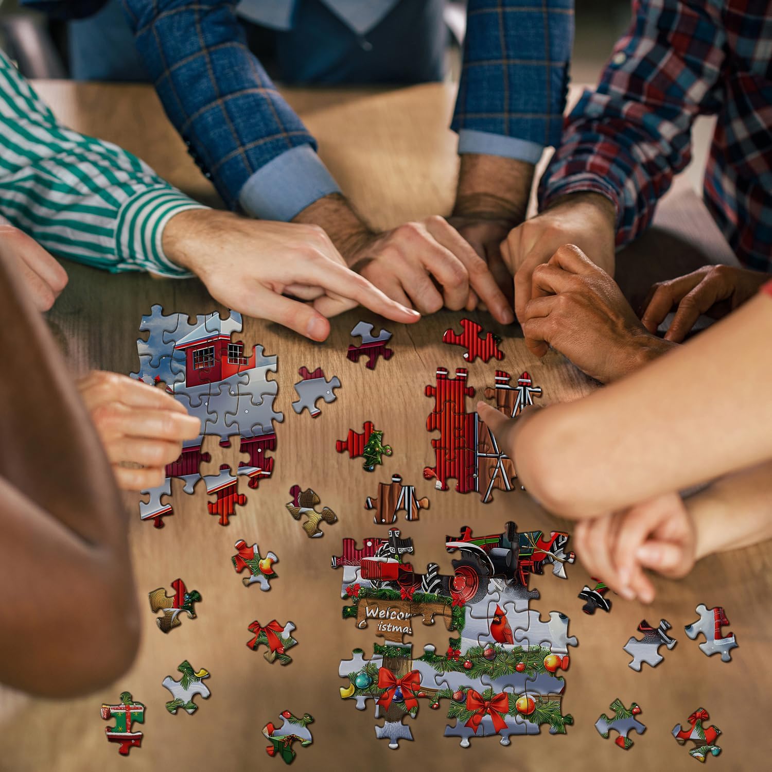 Puzzle fienile di Natale 1000 pezzi
