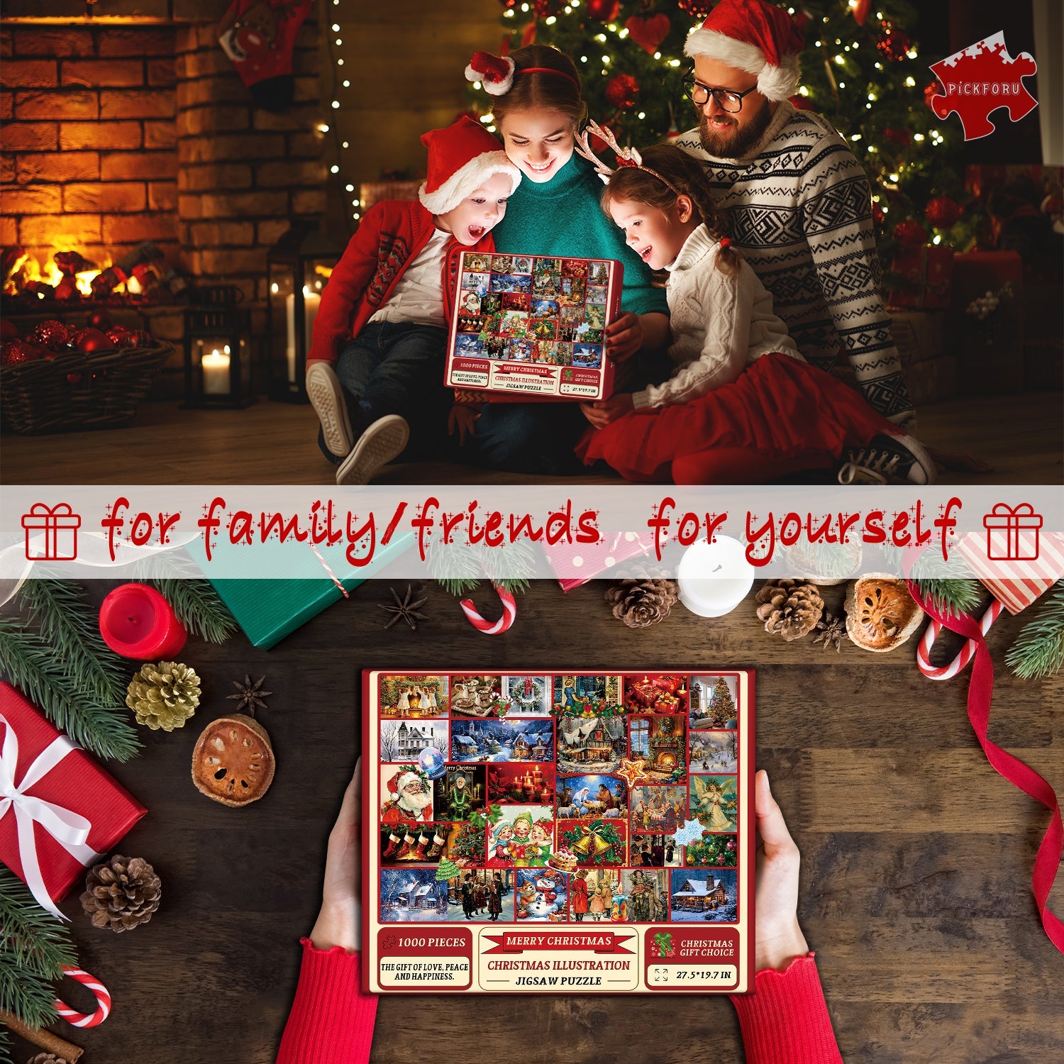 Christmas lllustration Jigsaw Puzzle 1000 Pieces