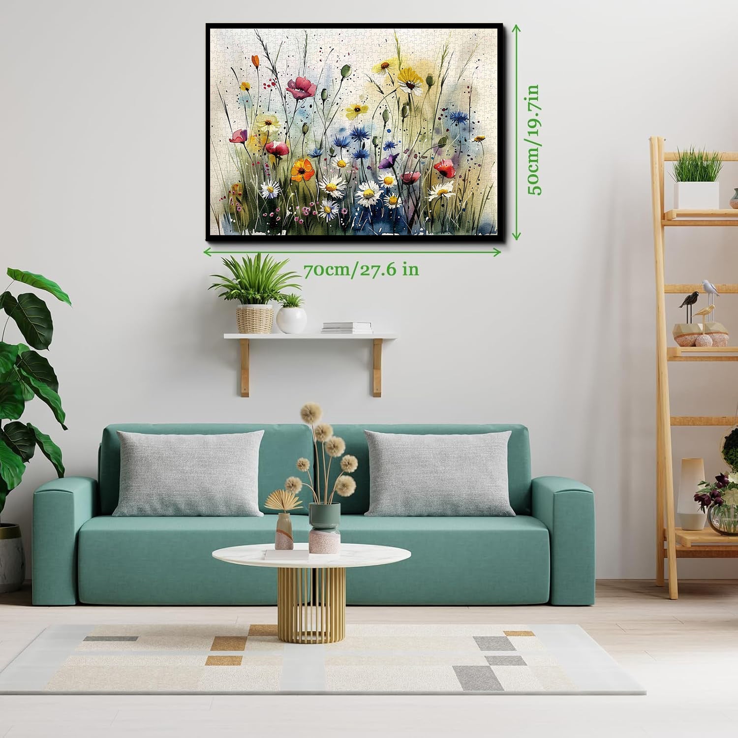Pezzi di puzzle azzurro selvatico 1000 pezzi