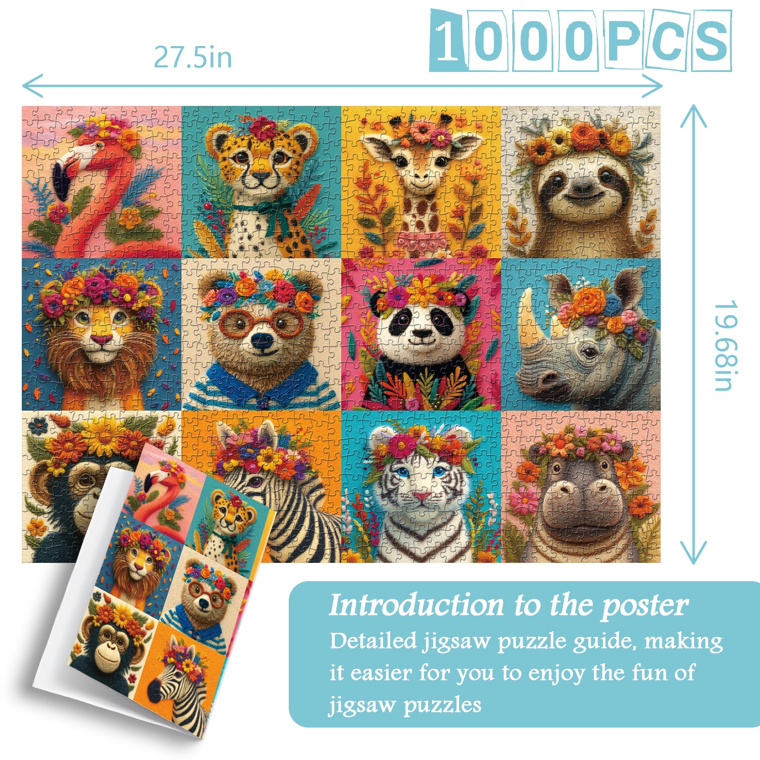 Woolen Animals Jigsaw Puzzle 1000 Pieces