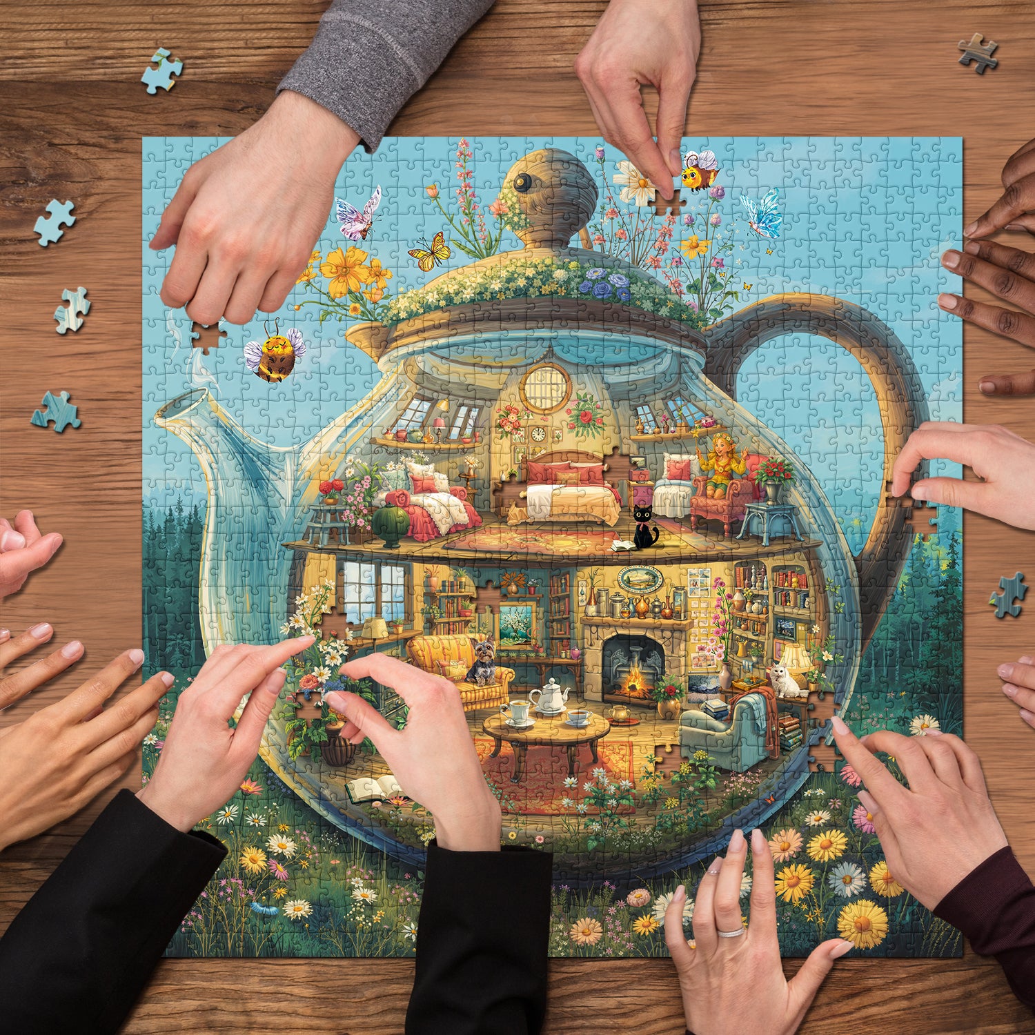 Vetro teiera casa puzzle puzzle 1000 pezzi