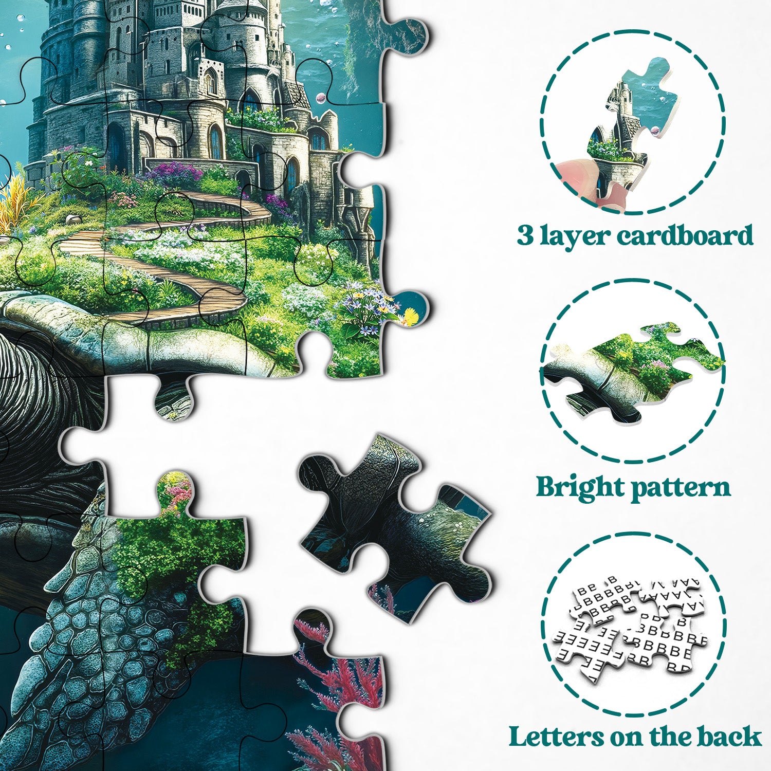 Sotto il puzzle gigante 1000 pezzi