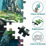 Sotto il puzzle gigante 1000 pezzi