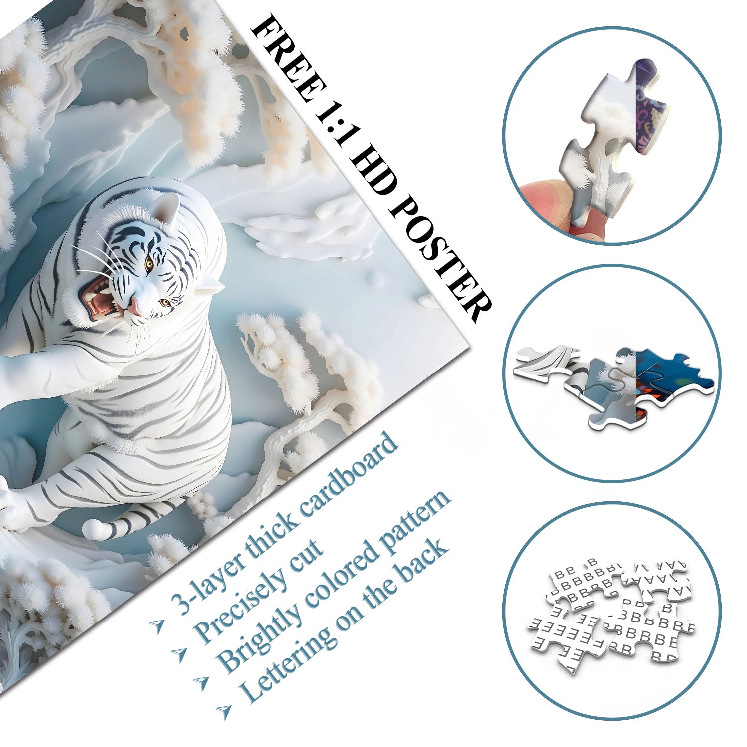 Forest Tiger Jigsaw Puzzle 1000 Pieces