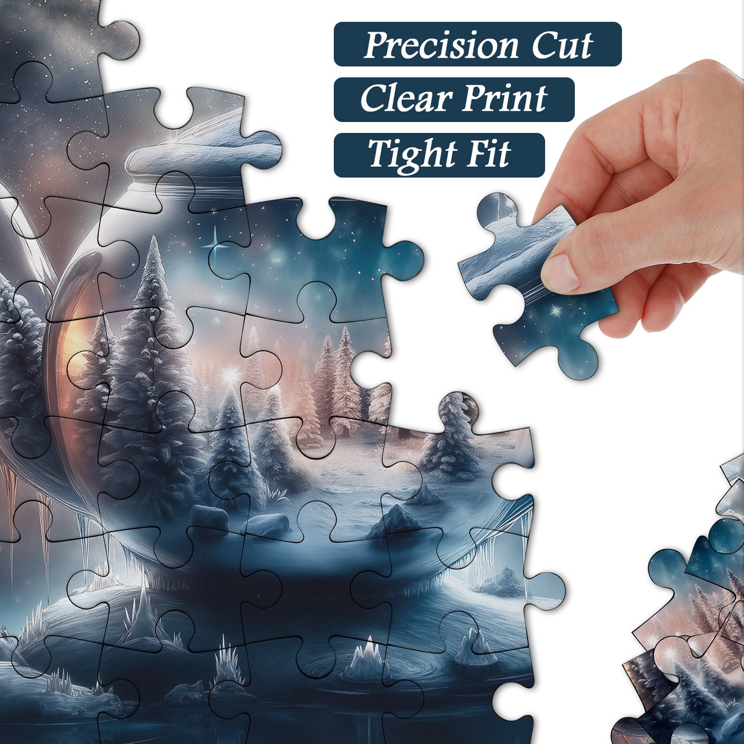 Schnee -Teekannen -Puzzle 1000 Stücke