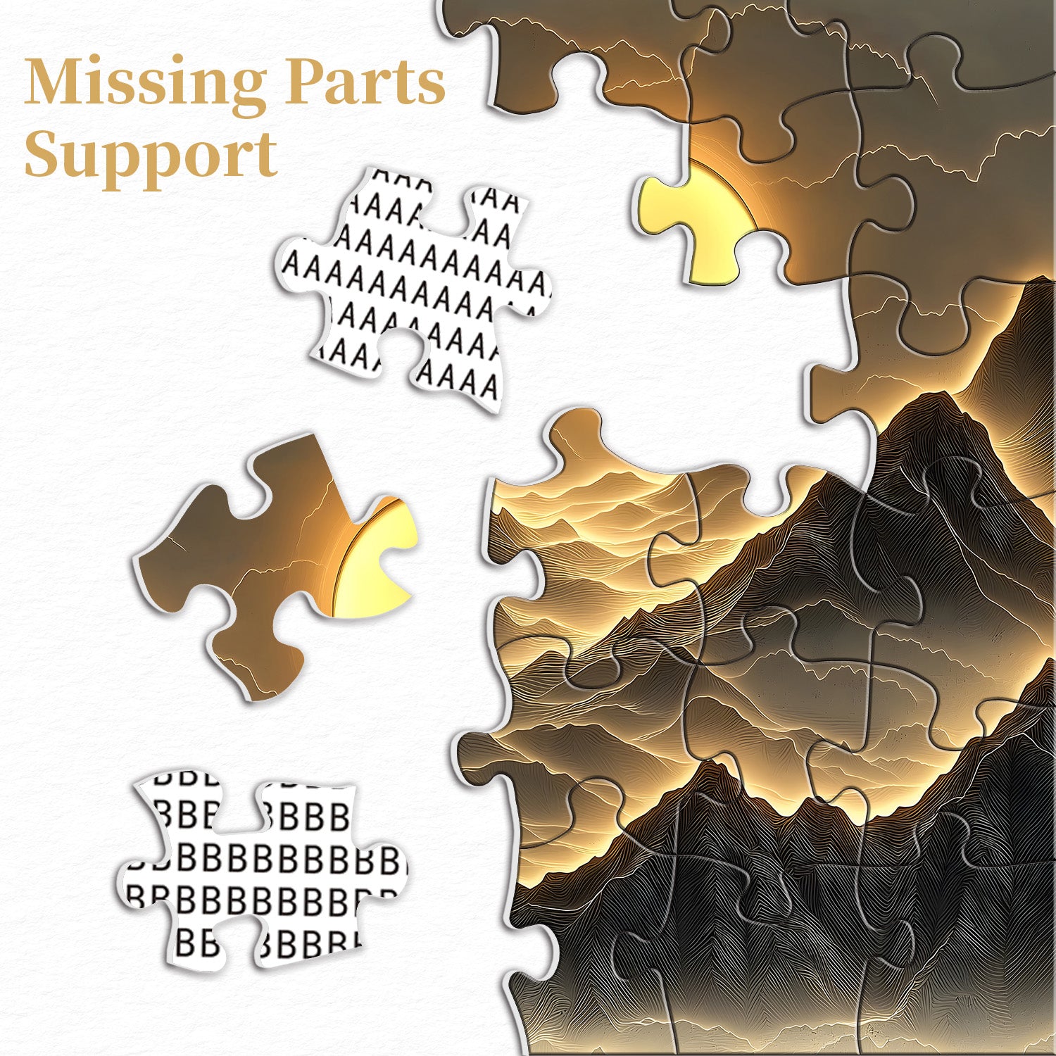 Golden Mountains Jigsaw Puzzle 1000 Pieces