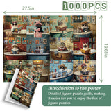 Gatti letterari in vasca da bagno puzzle 1000 pezzi