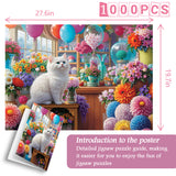 Cat tra fiori puzzle puzzle 1000 pezzi