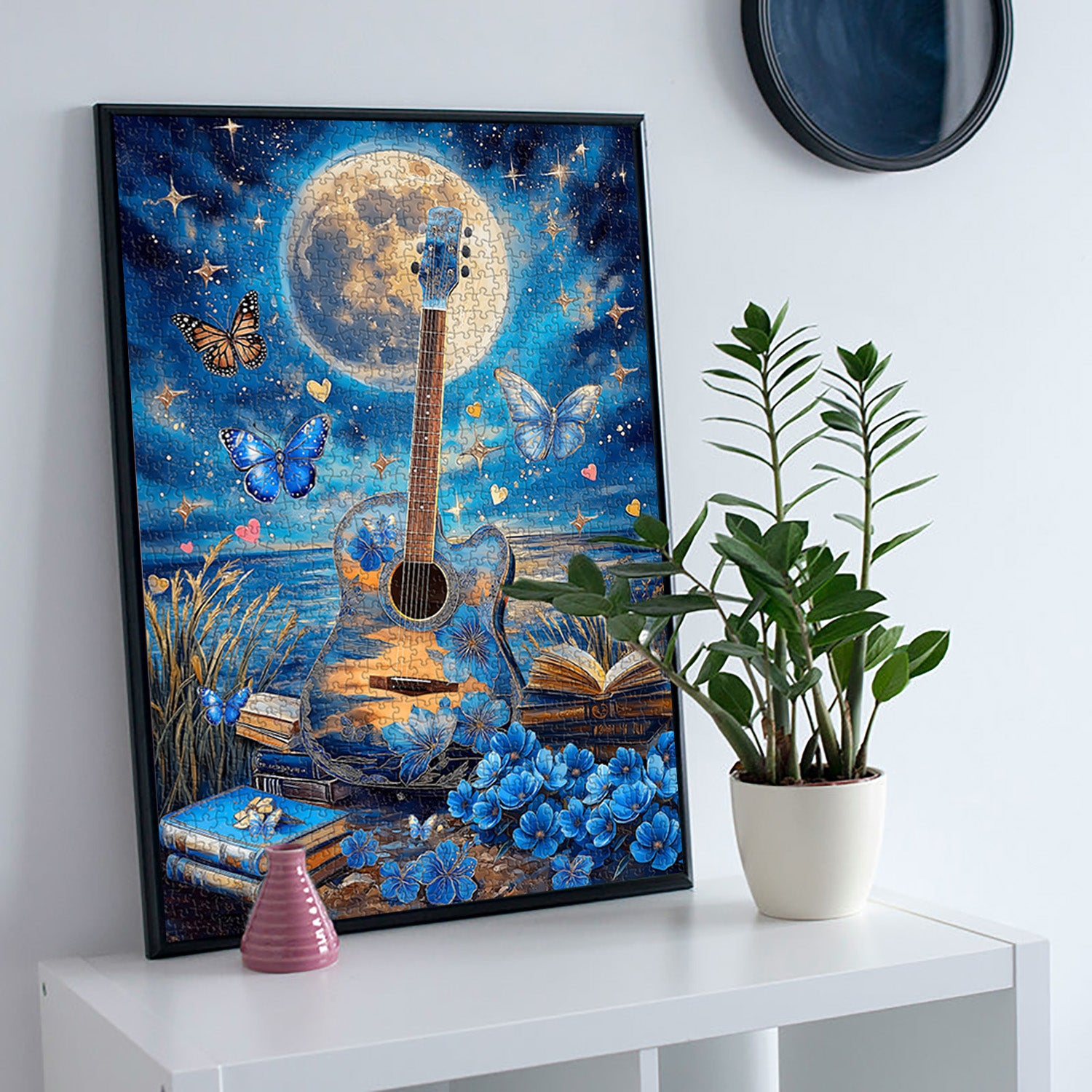 Seaside Moonlight Guitar Guitaw puzzle 1000 pezzi