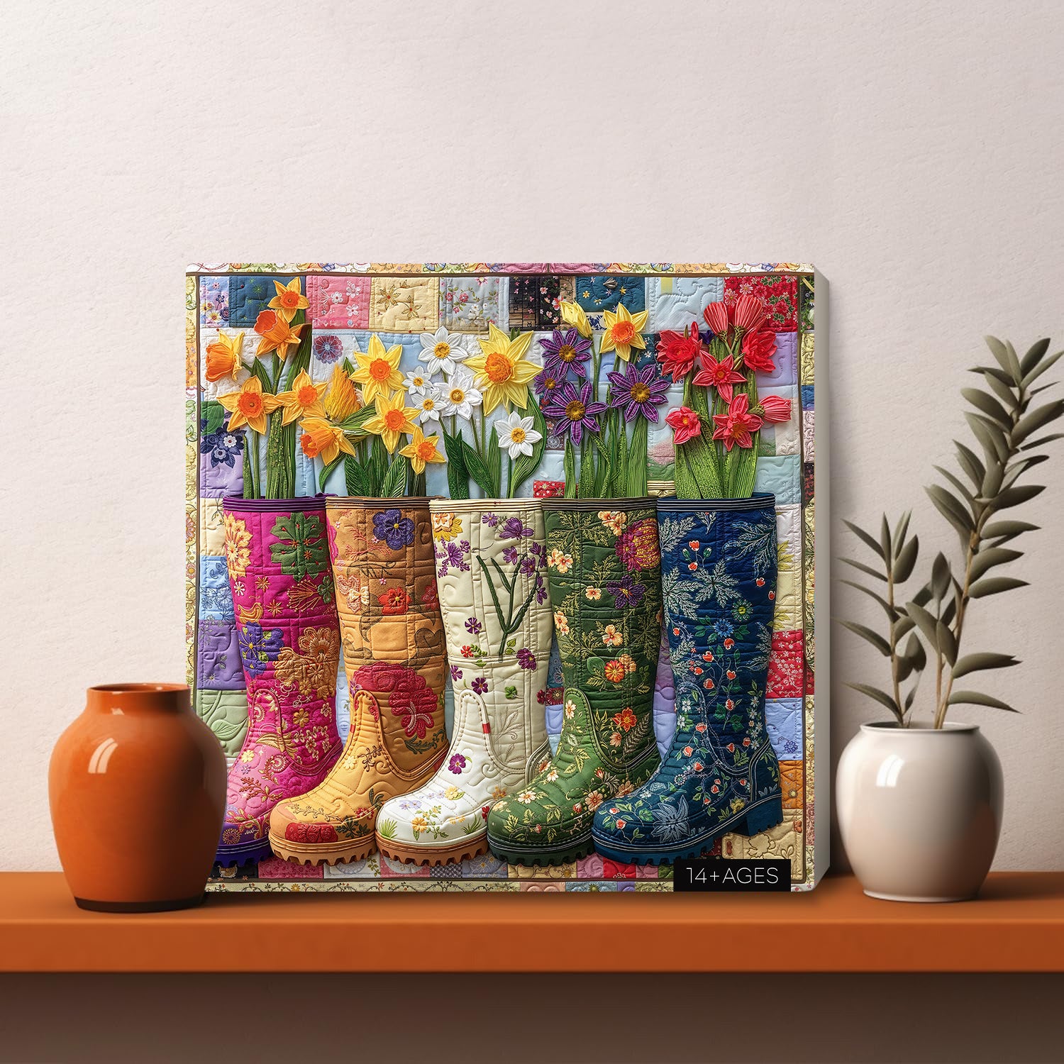 Bottes de jardin floral puzzle 1000 pièces