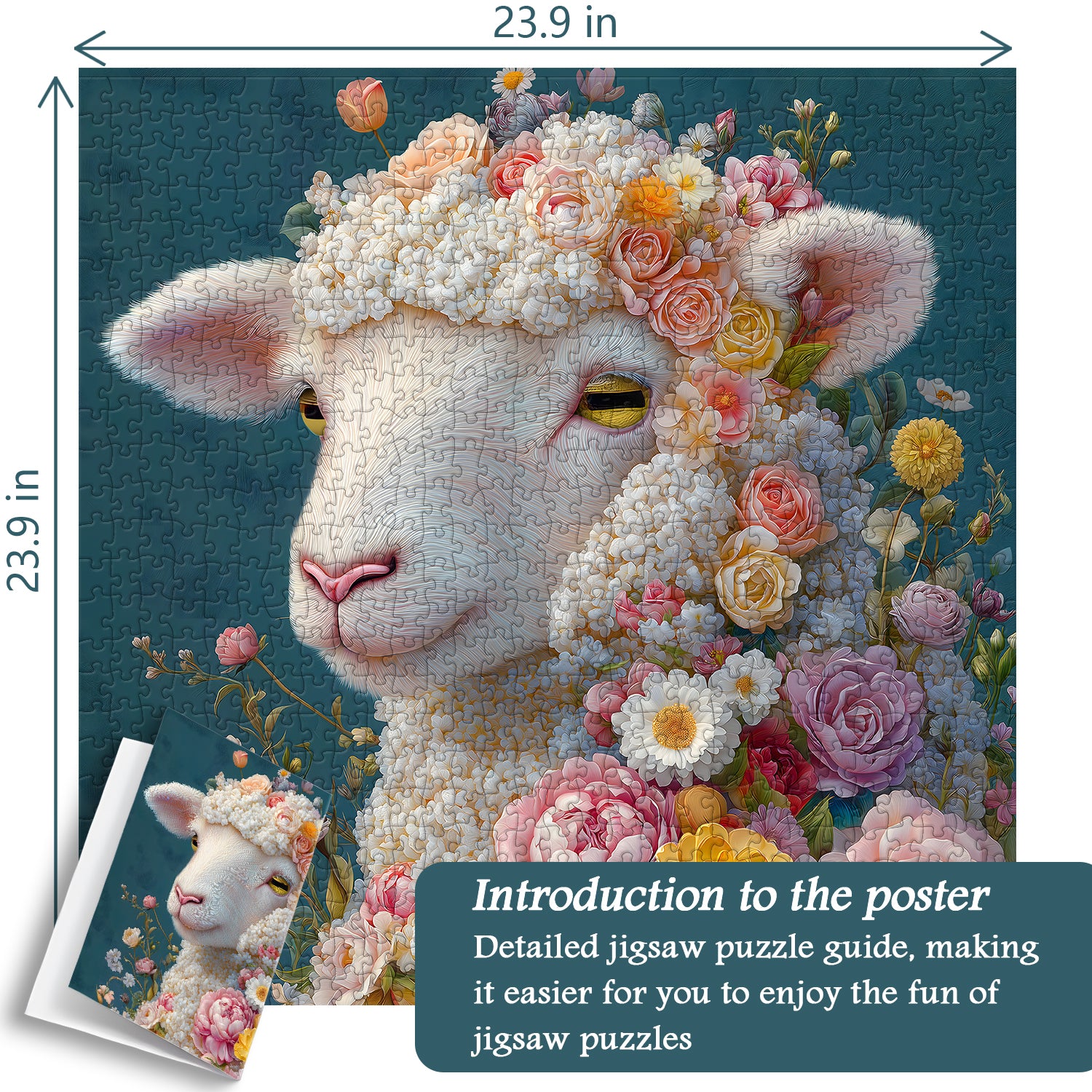 Flower Sheep Jigsaw Puzzle 1000 Pieces