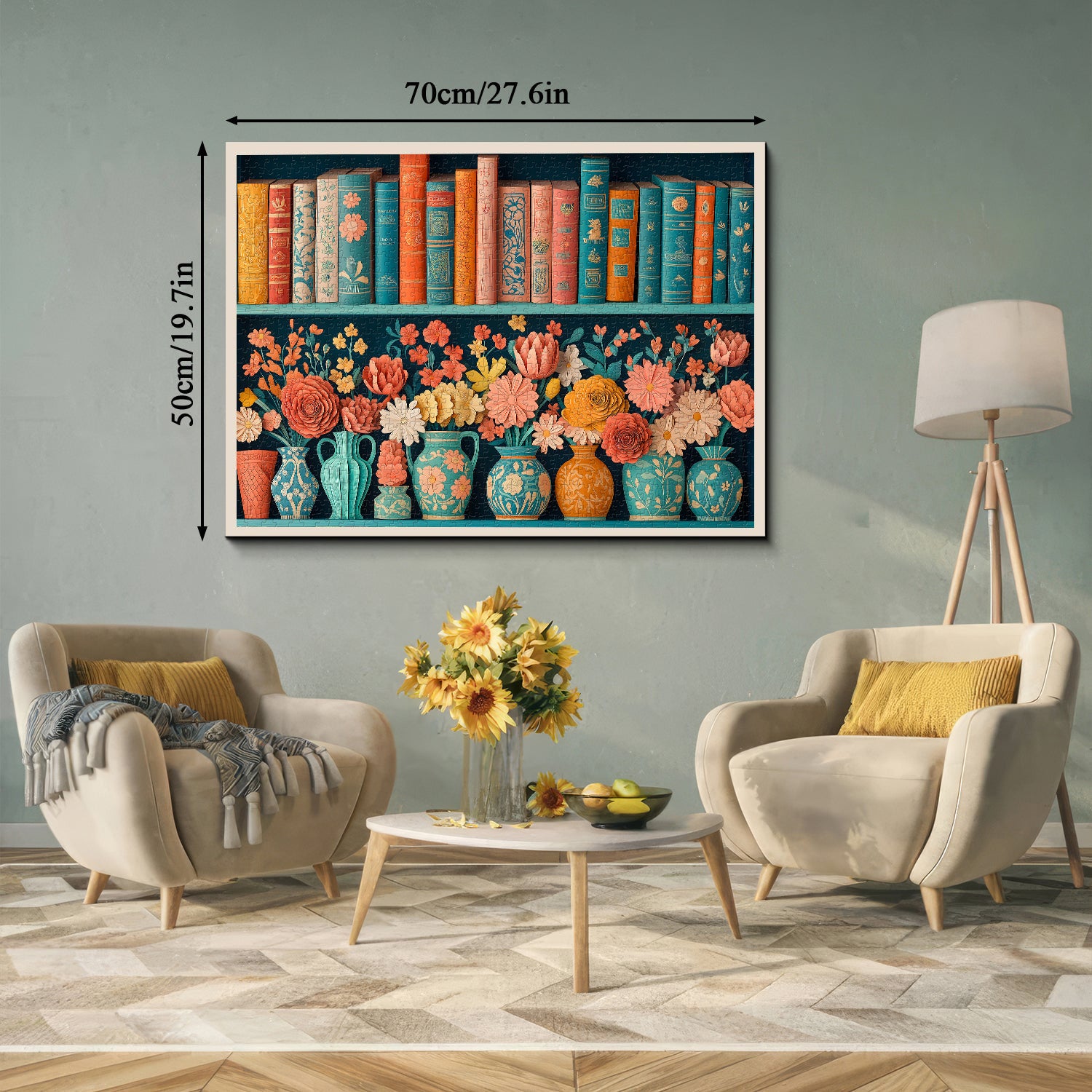 Puzzle puzzle per scaffali di carta floreale 1000 pezzi