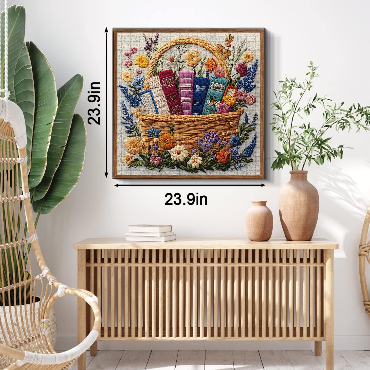 Libri floreali Basket puzzle puzzle 1000 pezzi