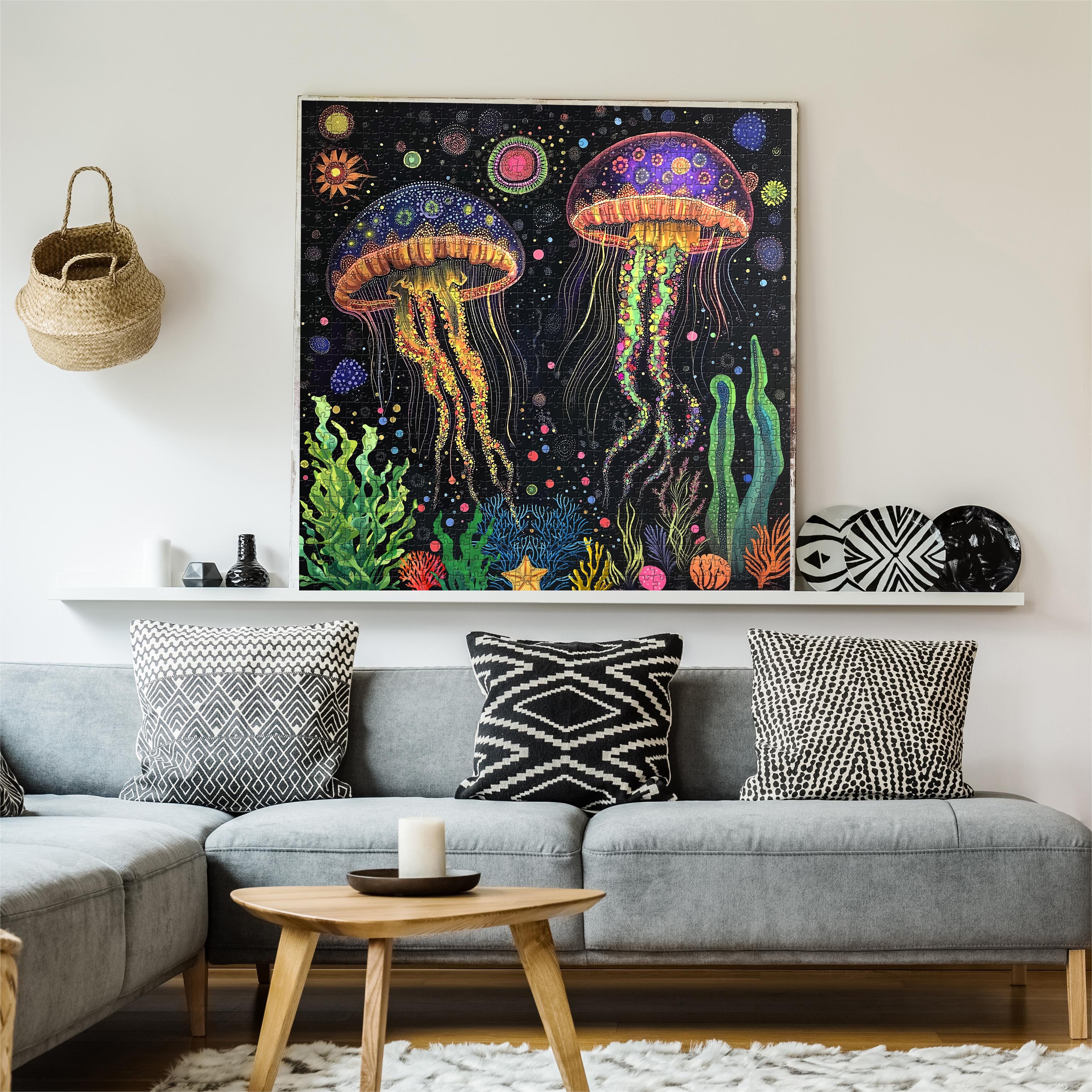 Tanz aus brillanten Jellyfish -Puzzle 1000 Stücke