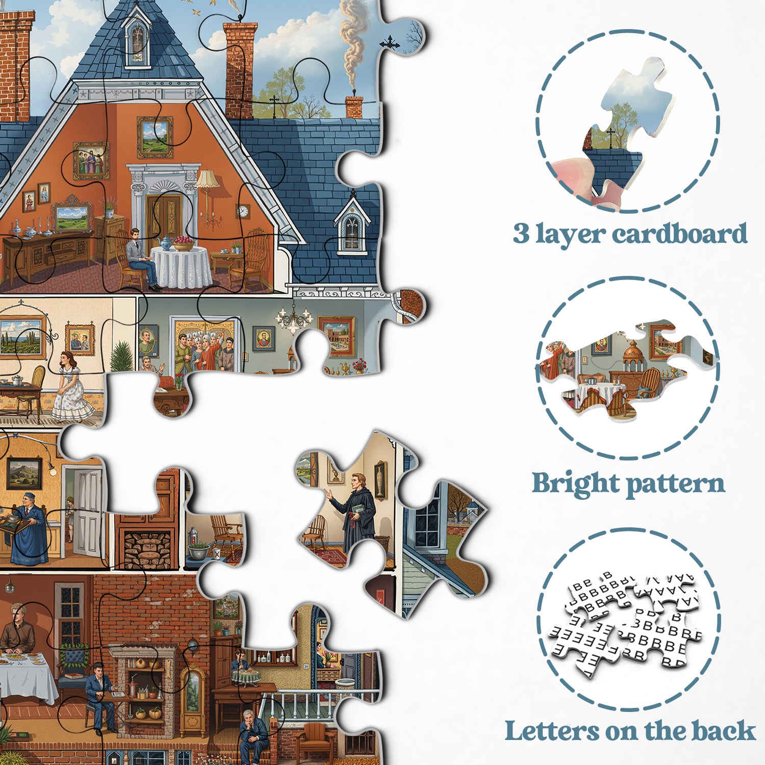 Automne Retro Villa Puzzle 1000 pièces 1000 pièces