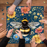 Abeille parmi les fleurs puzzle 1000 pièces