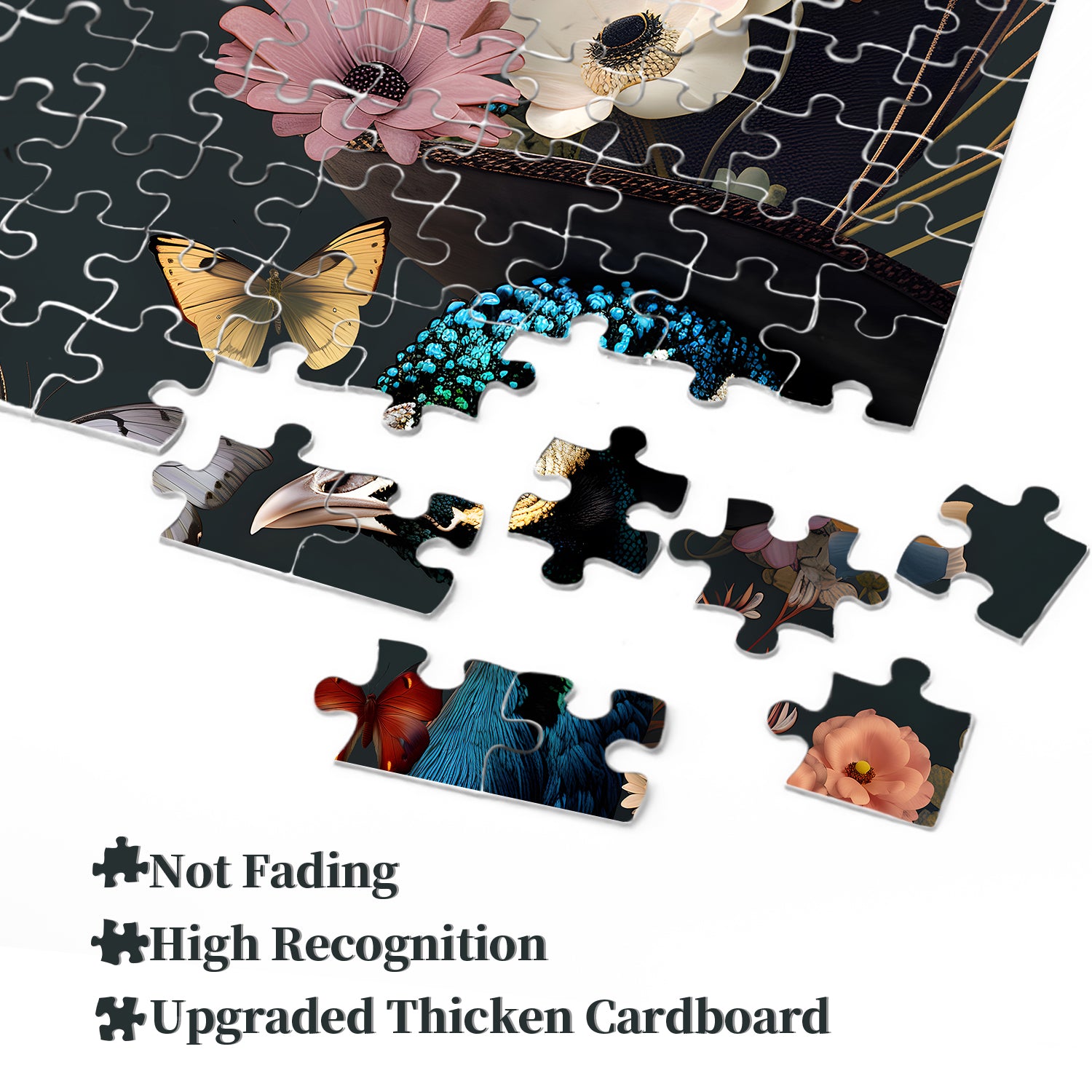 Floral Peacock Jigsaw Puzzle 1000 Pieces