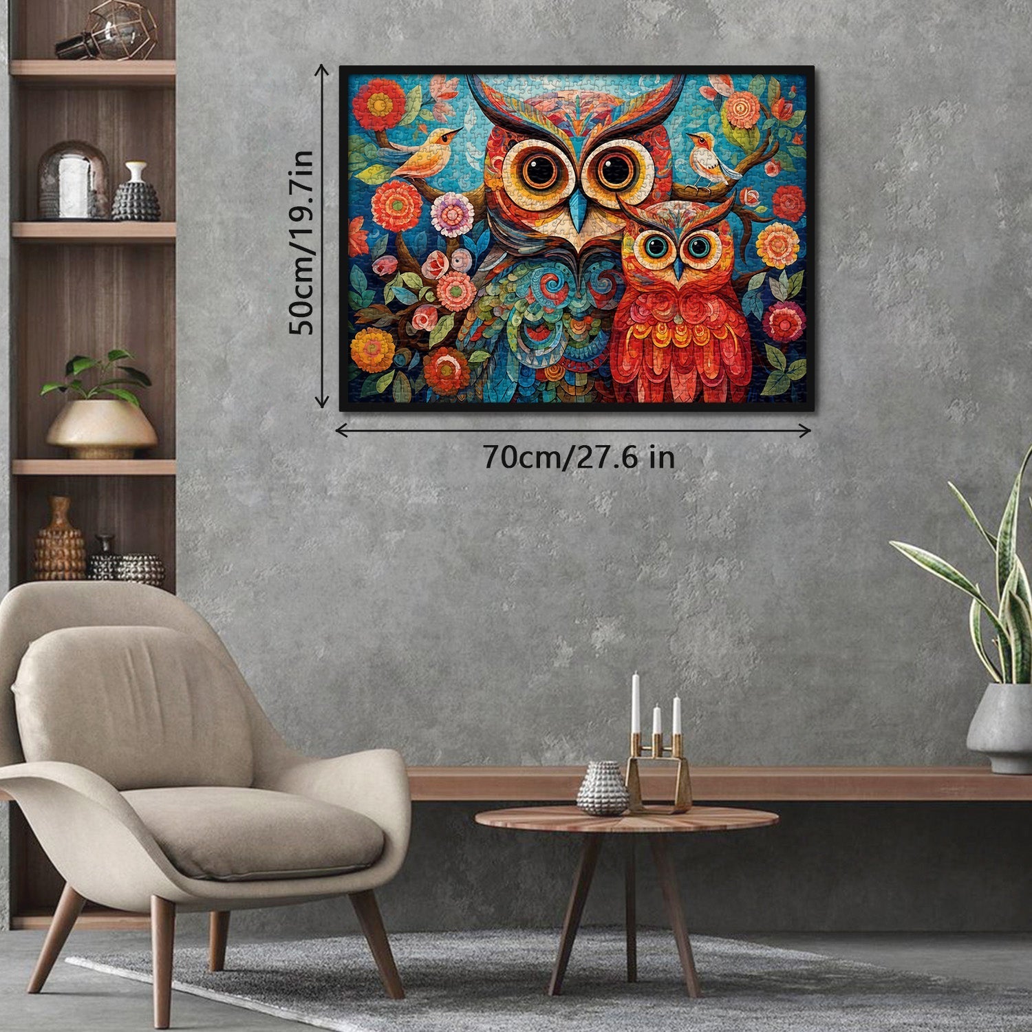 Chouette florale puzzle 1000 pièces