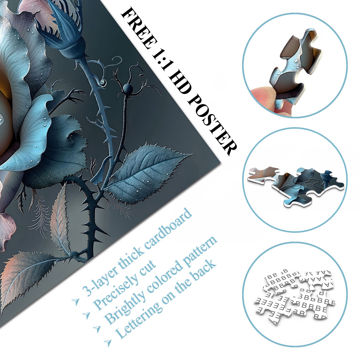 Aurora Rose Jigsaw Puzzle 1000 Pieces