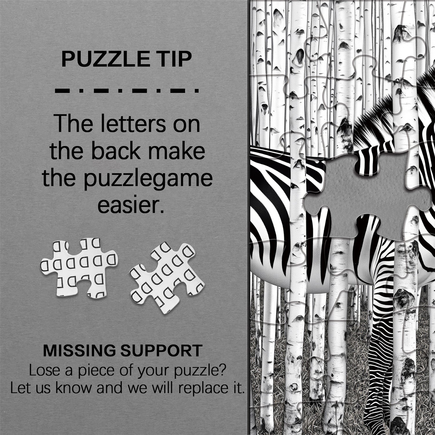Zebrawald-Puzzle 1000 Teile