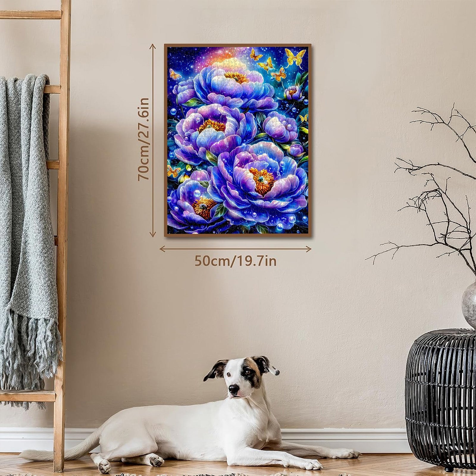 Pun puzzle azzurro di floreali 1000 pezzi