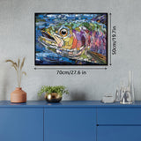 Puzzle di pesce in vetro colorato 1000 pezzi