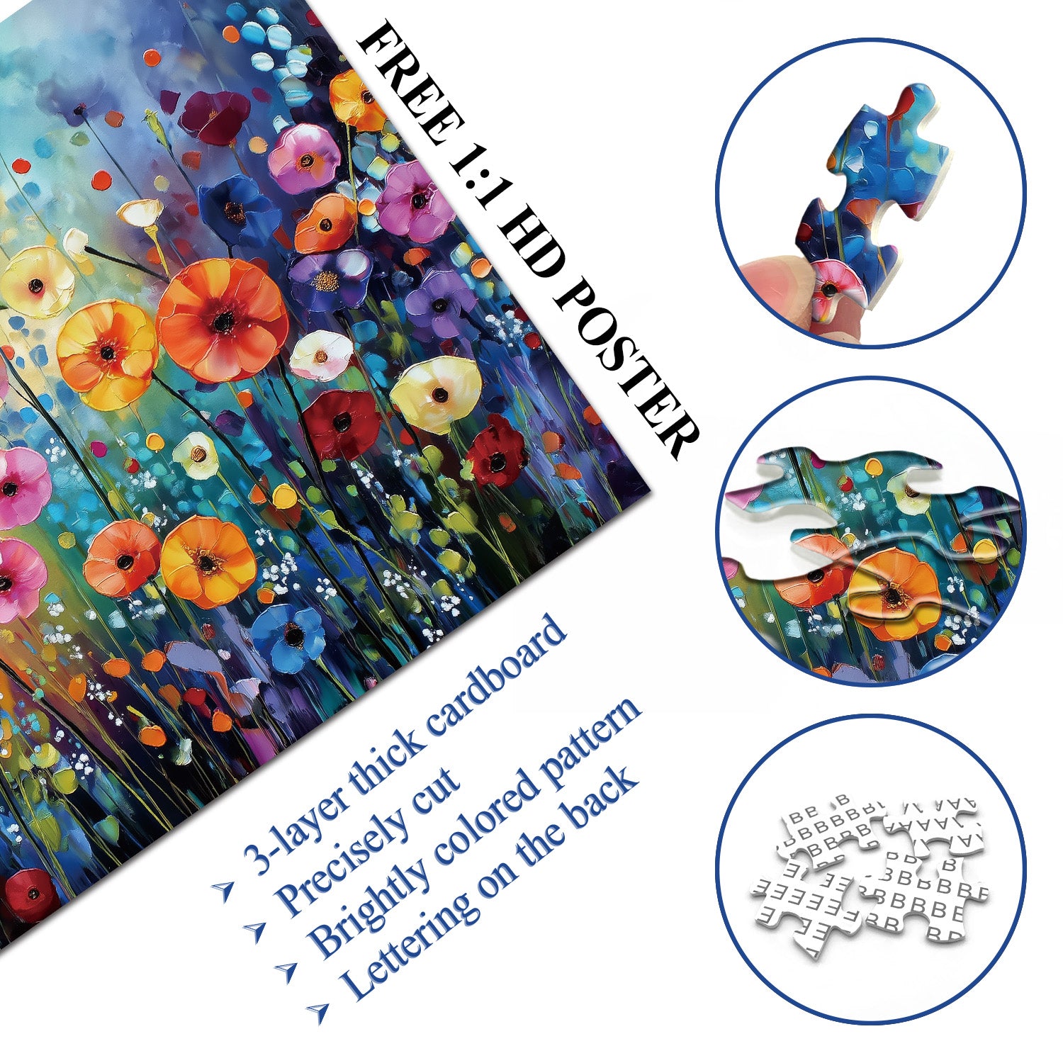 Champs chromatiques Puzzle de puzzle 1000 pièces