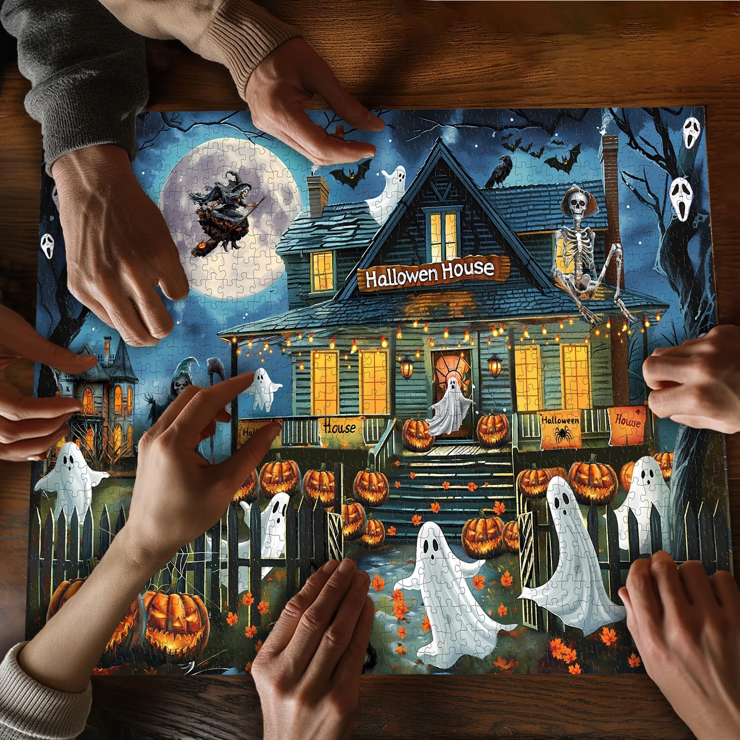 Halloween Haunted House Jigsaw Puzzle 1000 pezzi