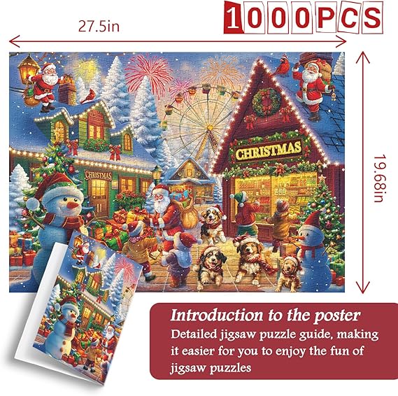 Happy Christmas Street Jigsaw Enigini 1000 pezzi