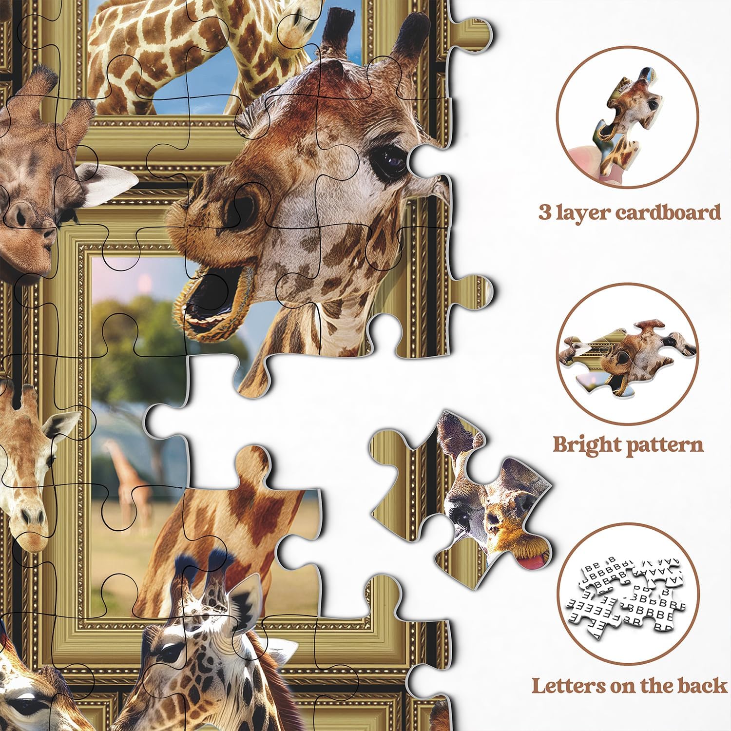 Pieci di puzzle per giraffe divertenti 1000 pezzi