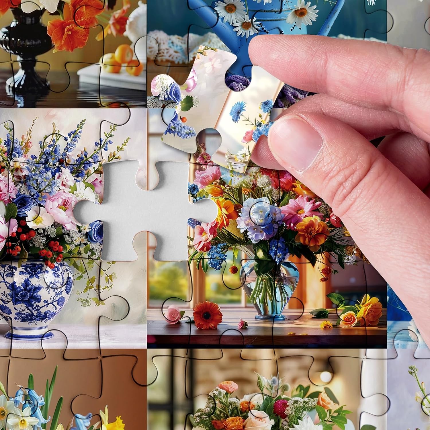 Rompecabezas de arte de flores 1000 piezas