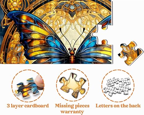 Puzzle brillant de papillon brillant 1000 pièces