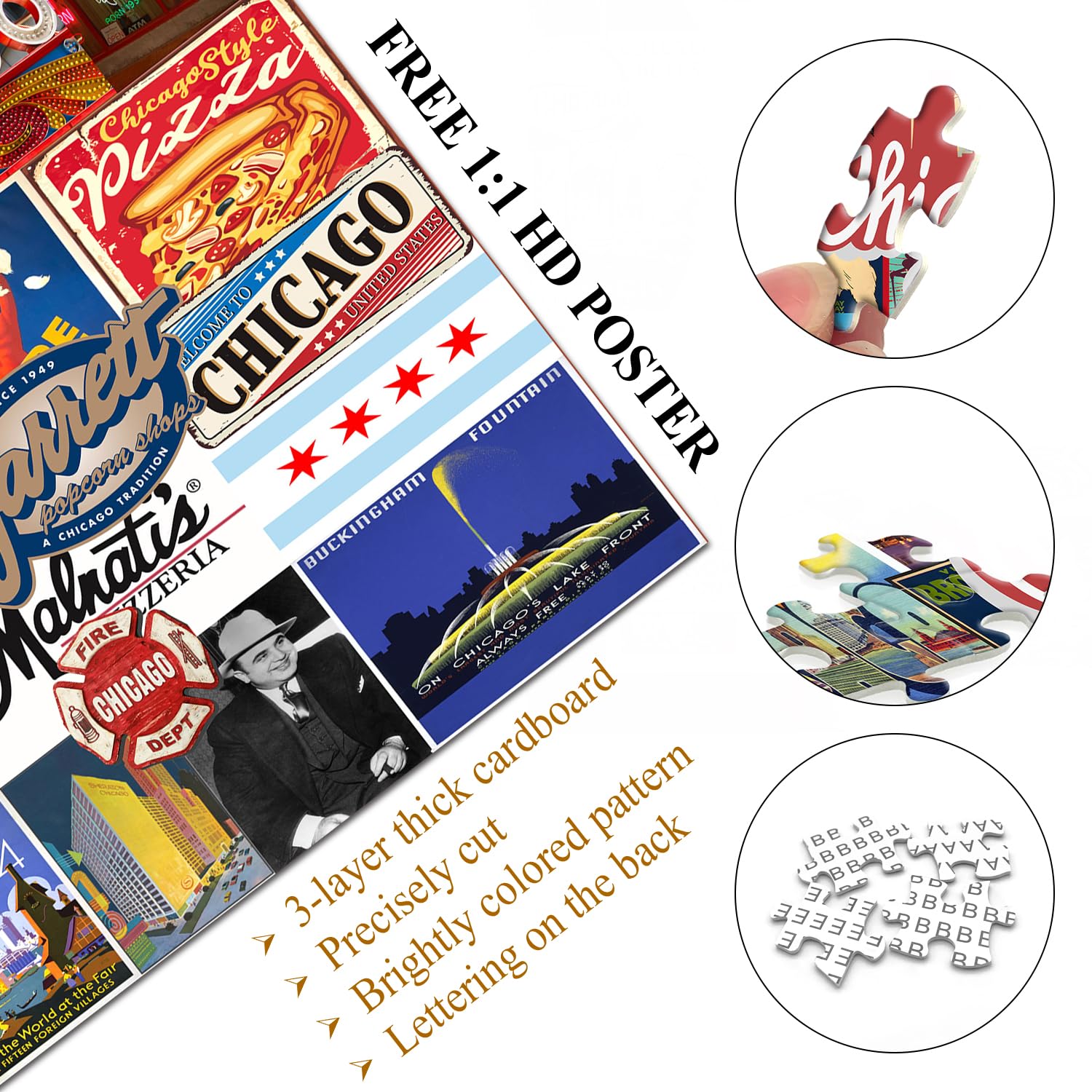 J'adore le puzzle Chicago Puzzle 1000 pièces