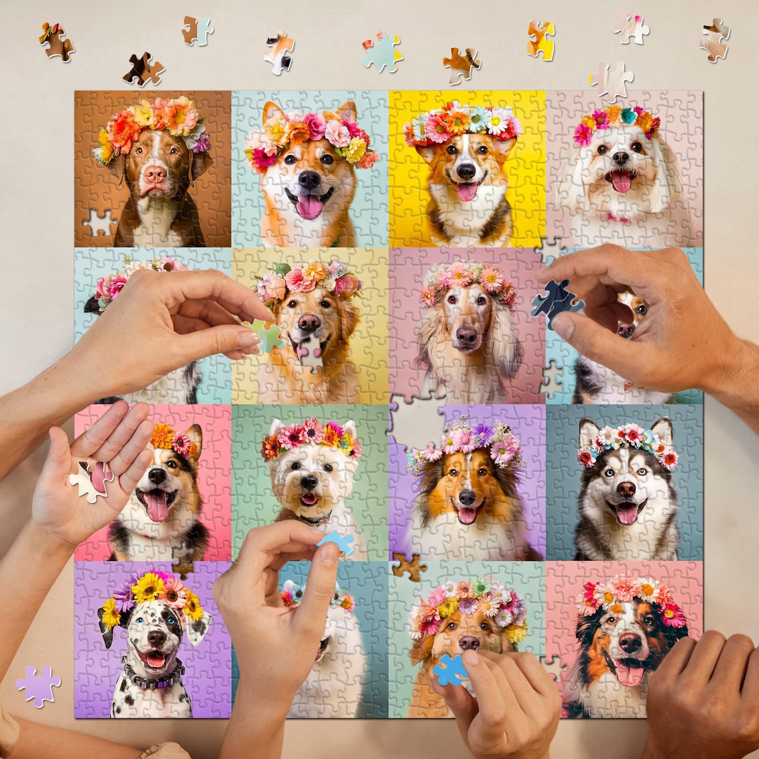 Blumenkronpupf -Puzzle 1000 Stücke