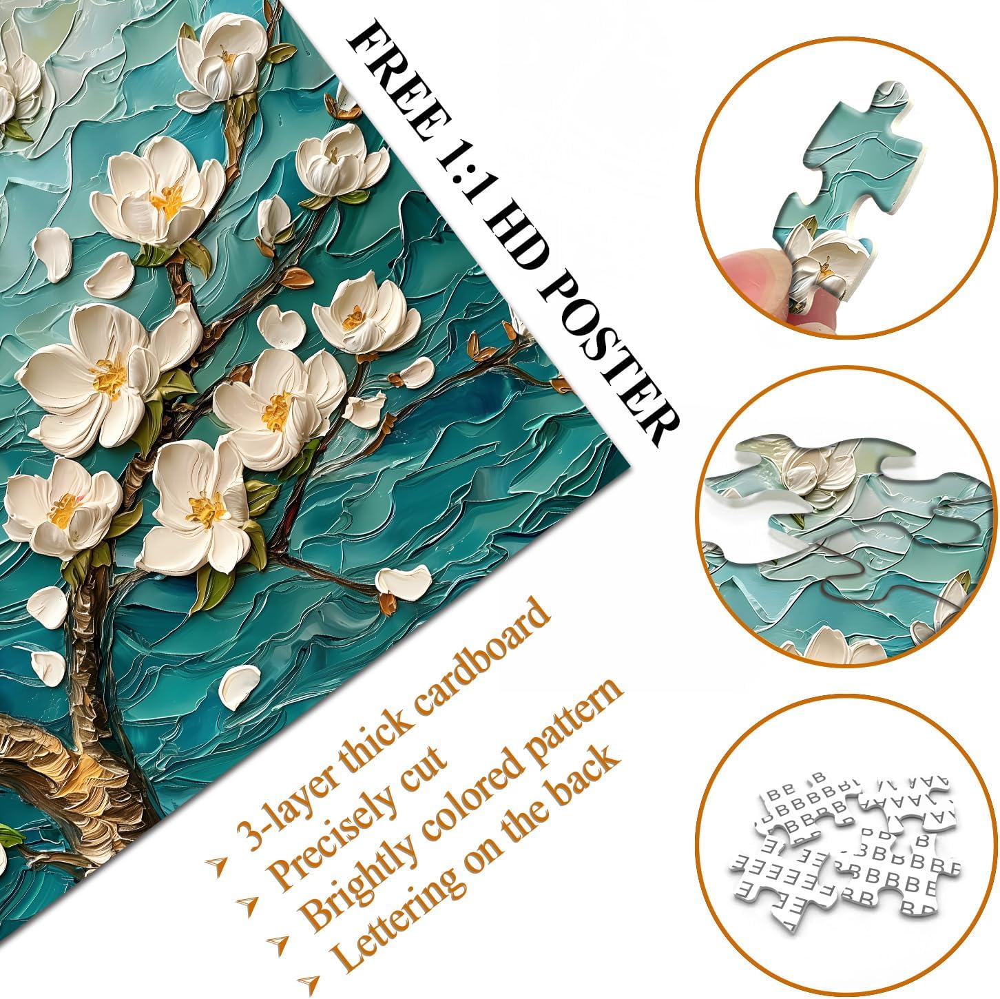 Künstlerische Blumen Puzzle 1000 Stücke