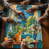 Starry Night Cat puzzle puzzle 1000 pezzi