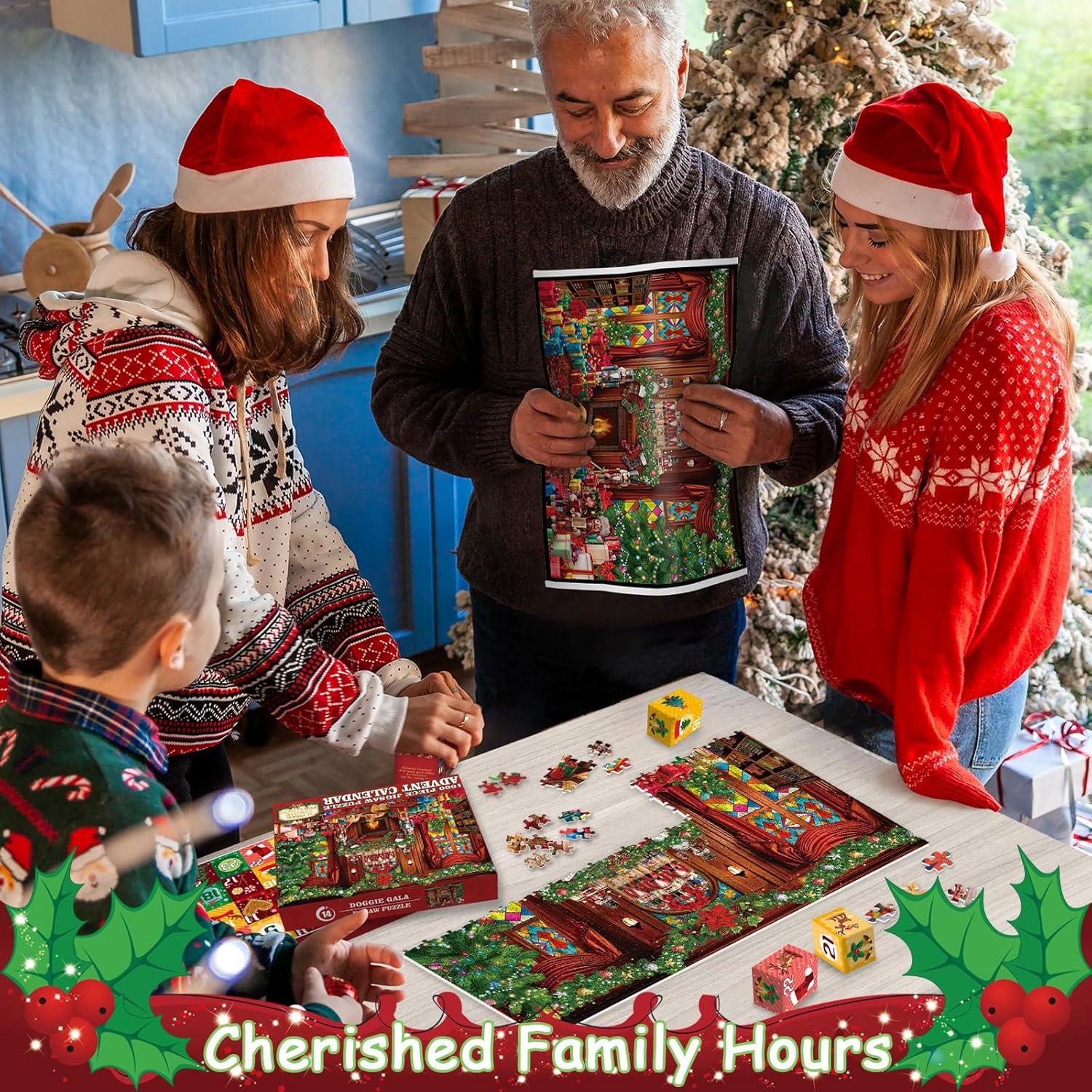 Christmas Delight  Advent Calendar Jigsaw Puzzle  1000 Pieces