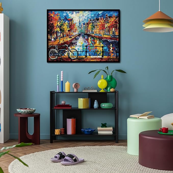 Puzzle coloré du canal du canal 1000 pièces