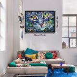 Puzzle puzzle gatto in vetro colorato 1000 pezzi