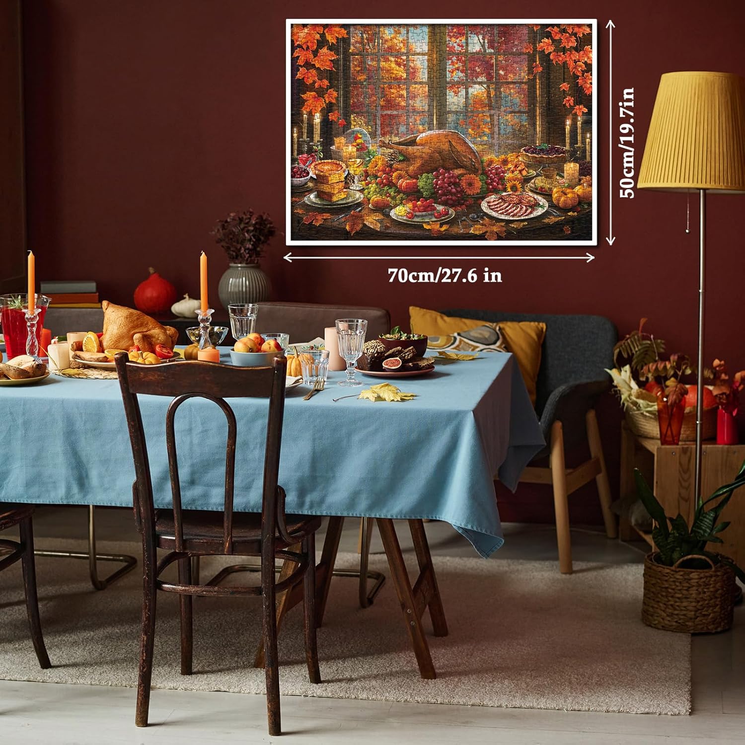 Pieci di puzzle per la cena del Ringraziamento 1000 pezzi