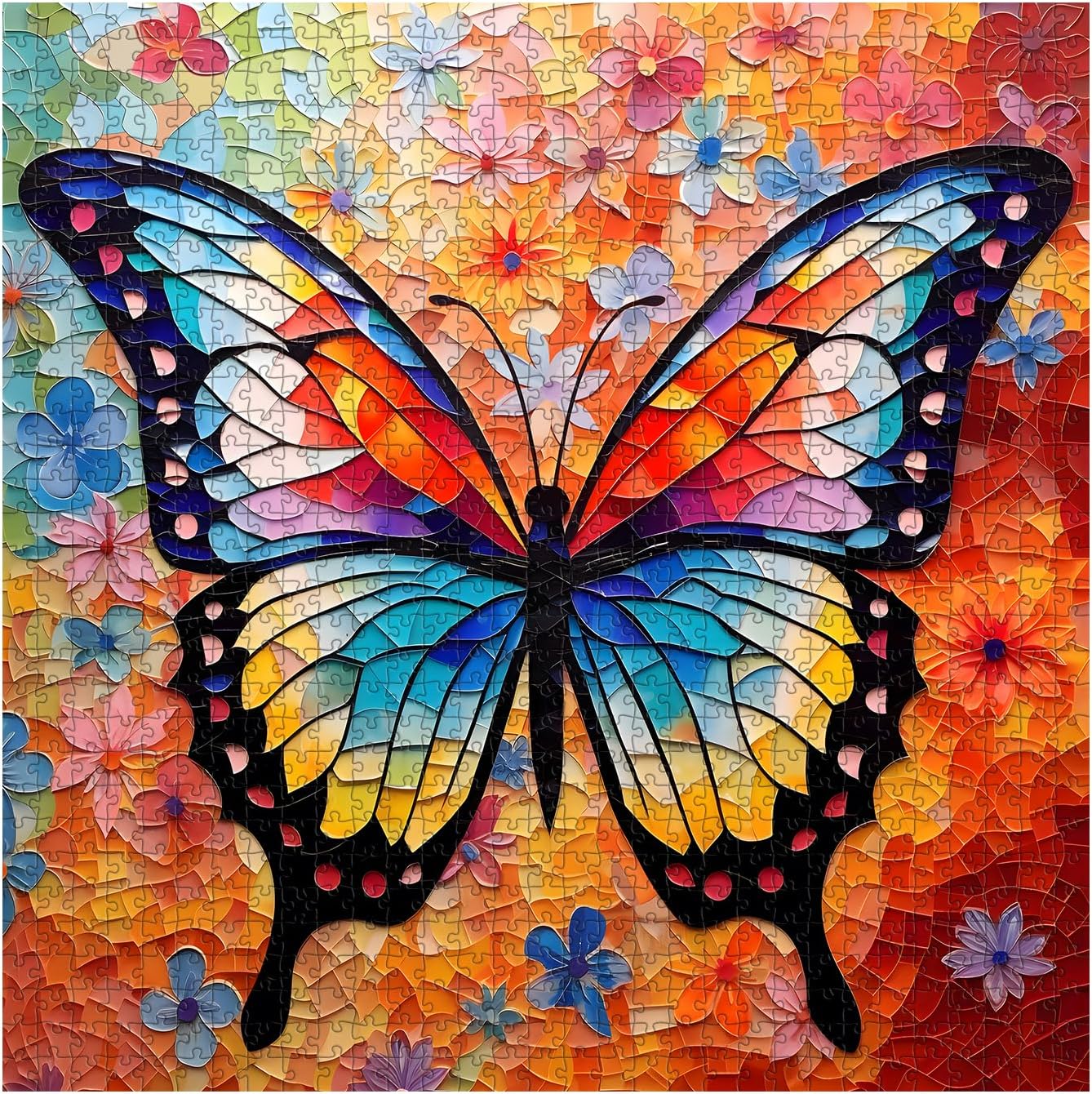 Mosaic Butterfly Art Puzzle 1000 Stücke