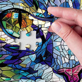 Puzzle puzzle gatto in vetro colorato 1000 pezzi