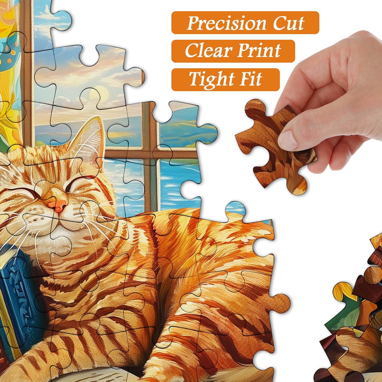 Pieci di puzzle gatto addormentato 1000 pezzi