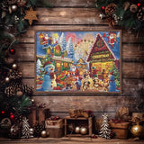 Happy Christmas Street Jigsaw Enigini 1000 pezzi