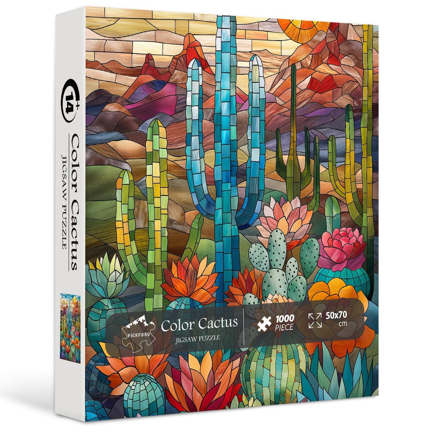 Farbkaktus -Puzzle 1000 Stücke