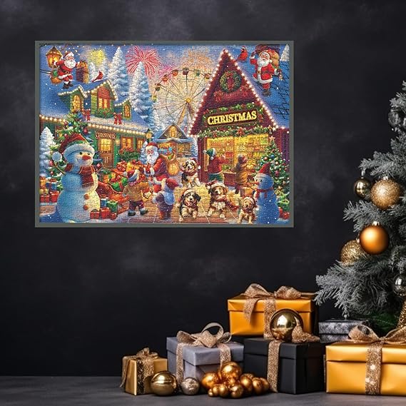 Happy Christmas Street Jigsaw Enigini 1000 pezzi