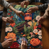 Vibrante Forest Train Rompecabezas Puzzle 1000 Piezas