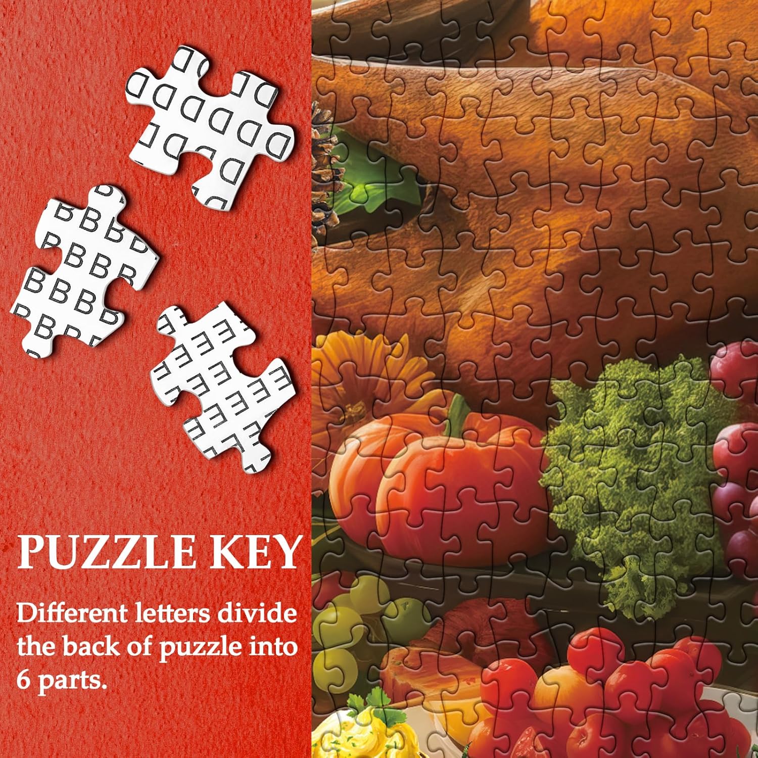 Pieci di puzzle per la cena del Ringraziamento 1000 pezzi