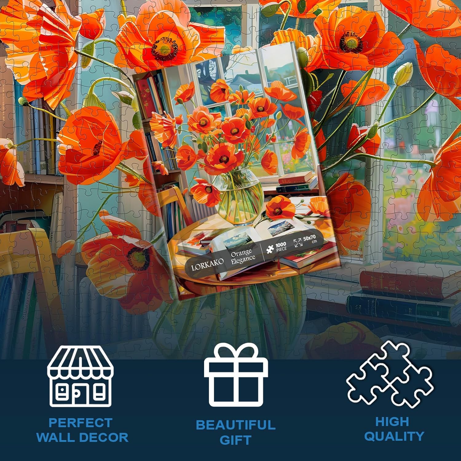 Puzzle eleganza arancione puzzle 1000 pezzi