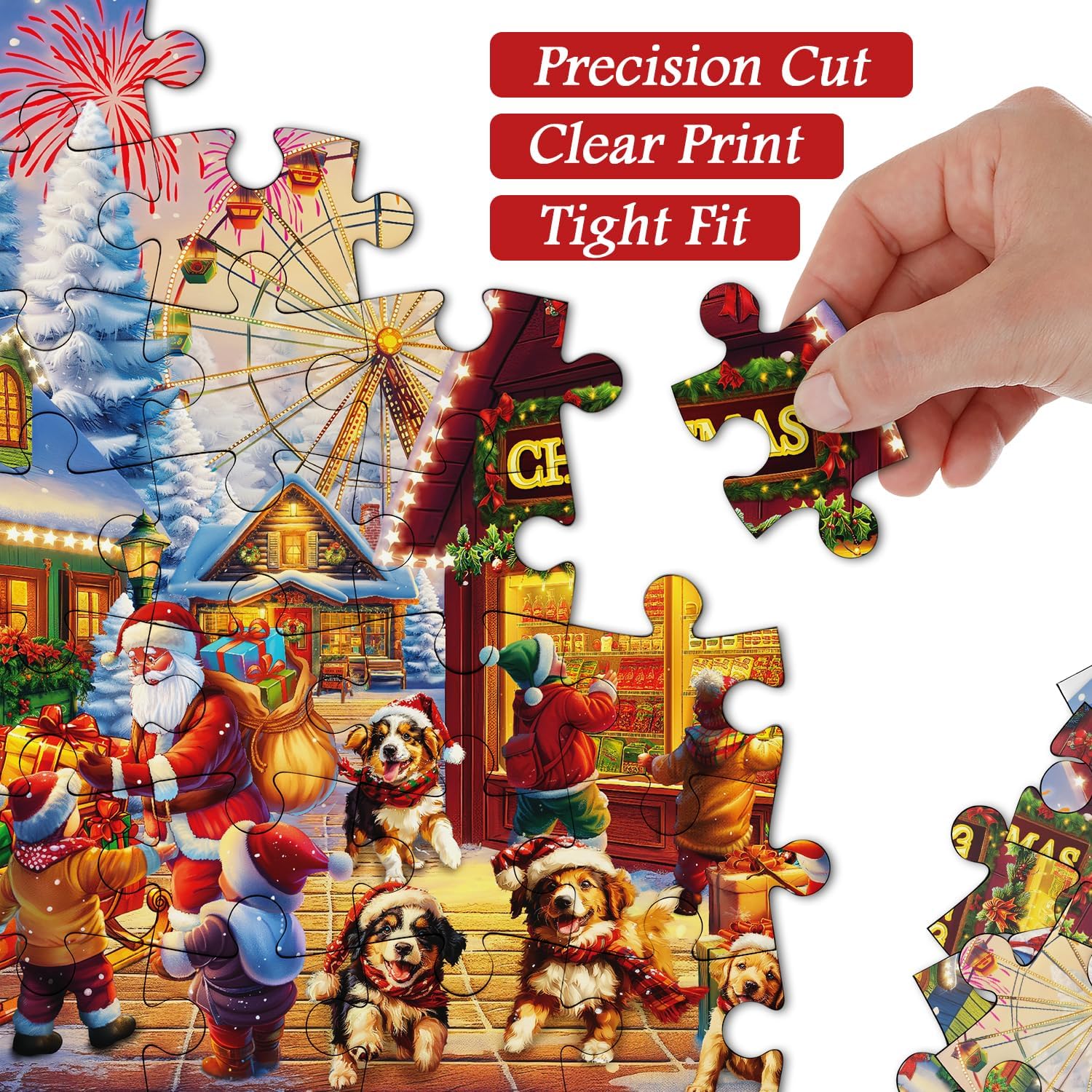Happy Christmas Street Jigsaw Enigini 1000 pezzi